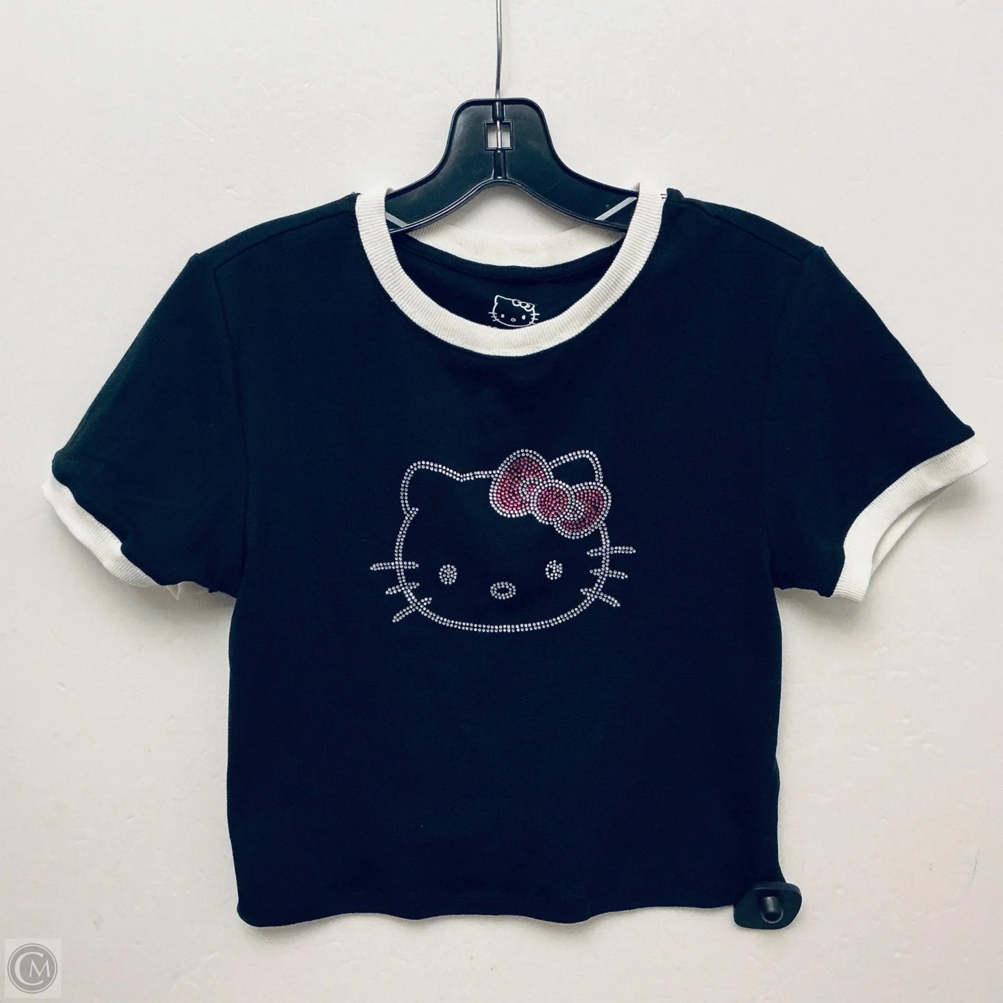 Top Short Sleeve Basic By Clothes Mentor In Black, Size: L