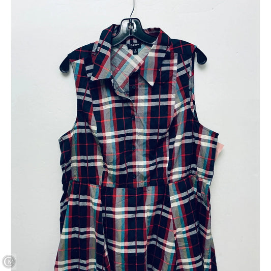 Dress Casual Midi By Torrid In Plaid Pattern, Size: 2x