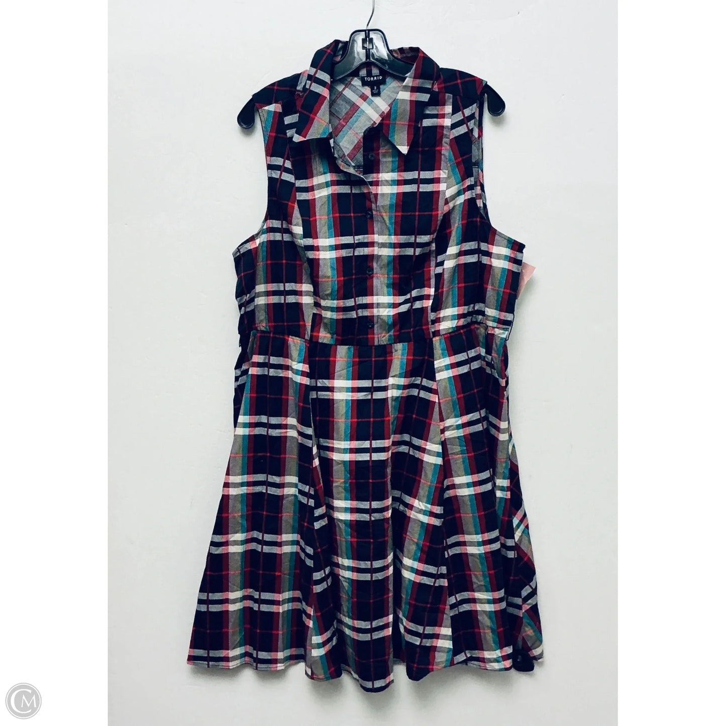 Dress Casual Midi By Torrid In Plaid Pattern, Size: 2x