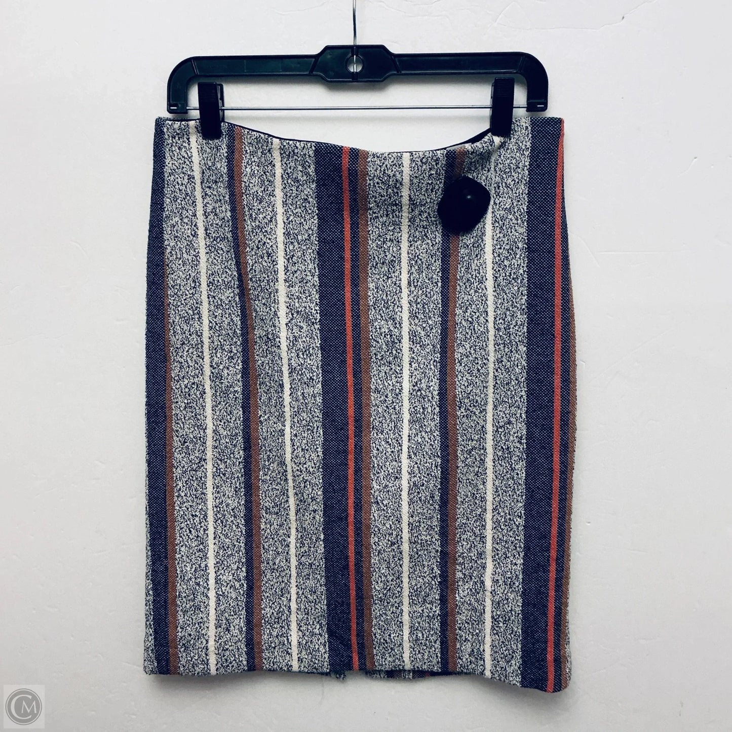 Skirt Midi By Ann Taylor In Striped Pattern, Size: 8