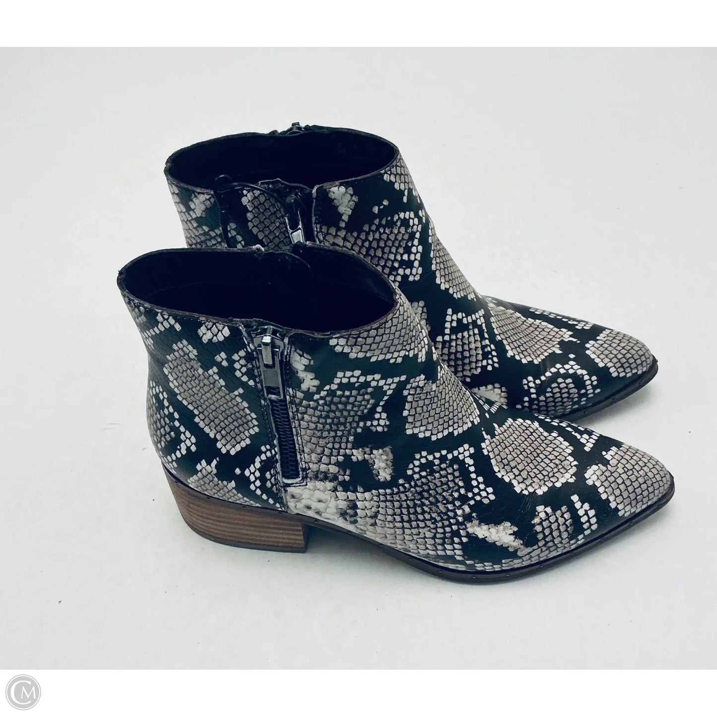 Boots Ankle Heels By Bleecker & Bond In Snakeskin Print, Size: 7.5