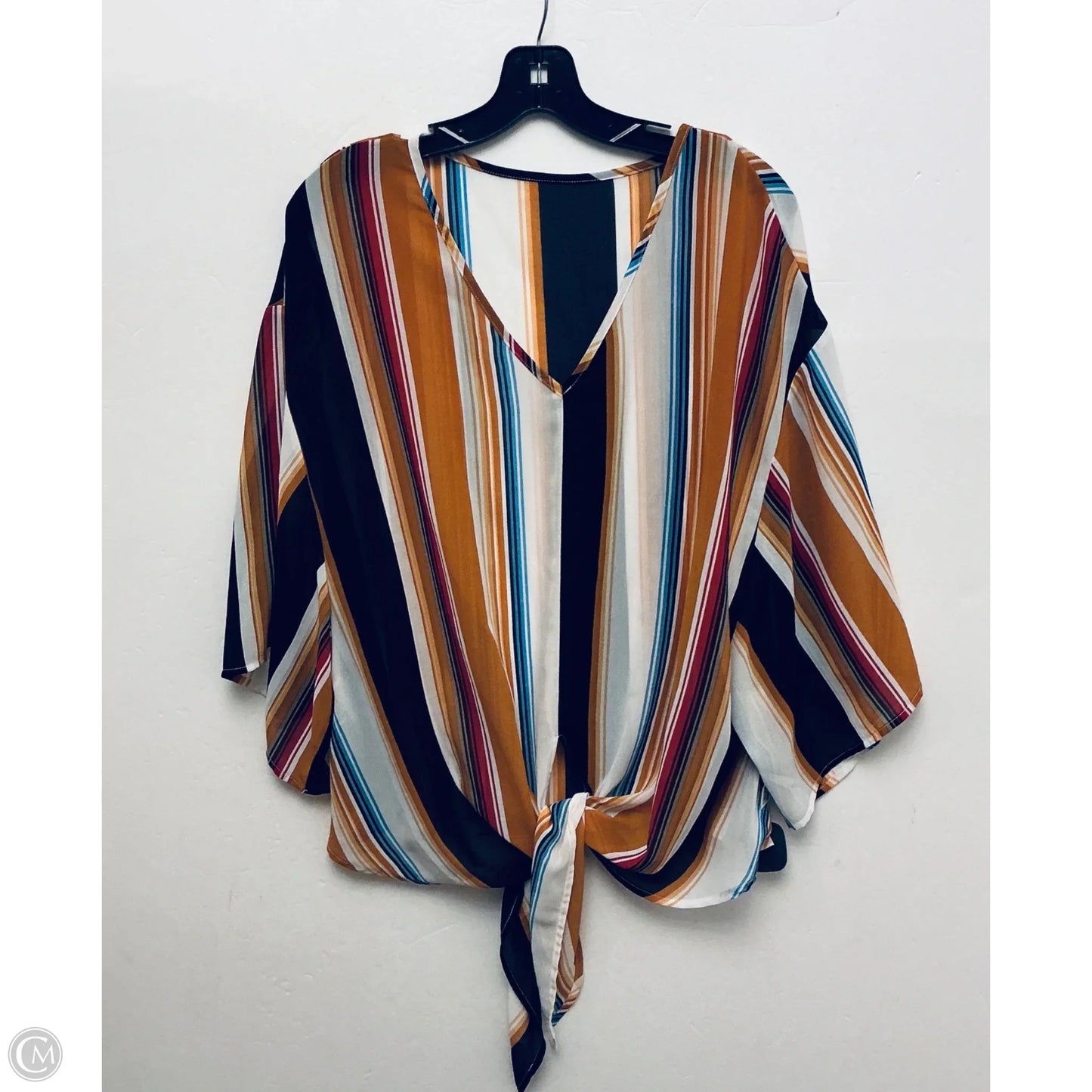 Top Short Sleeve By Clothes Mentor In Striped Pattern, Size: L