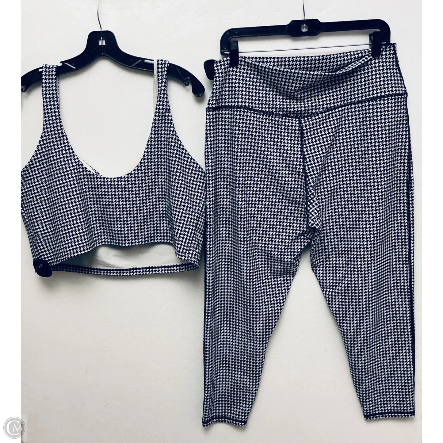 Athletic Pants 2pc By Ypb In Black & White, Size: Xxl