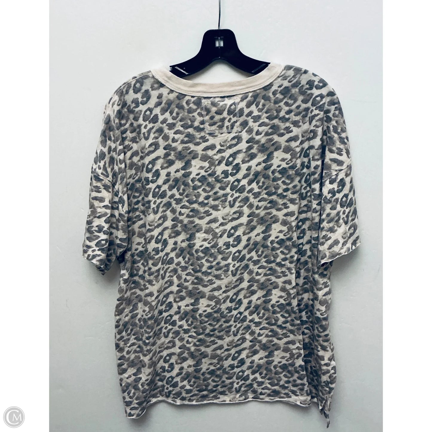 Top Short Sleeve By Aerie In Animal Print, Size: L