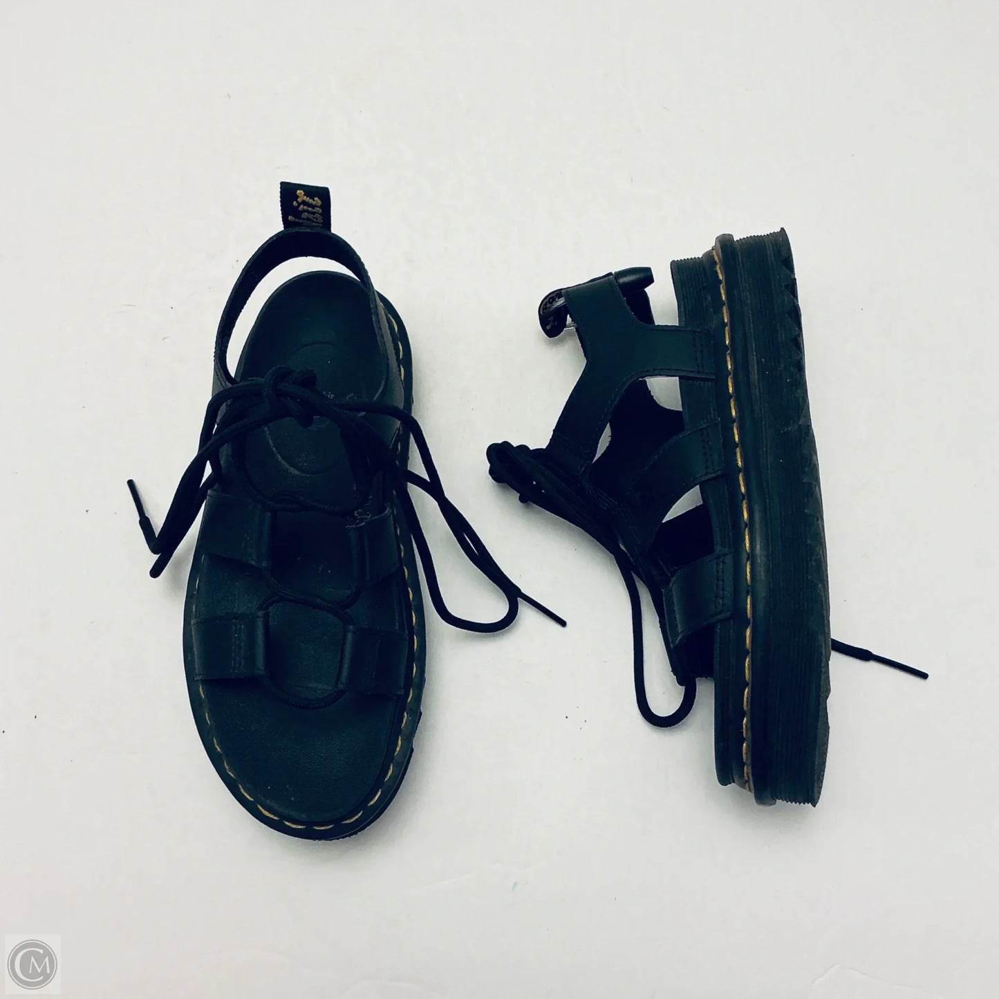 Sandals Heels Platform By Dr Martens In Black, Size: 6