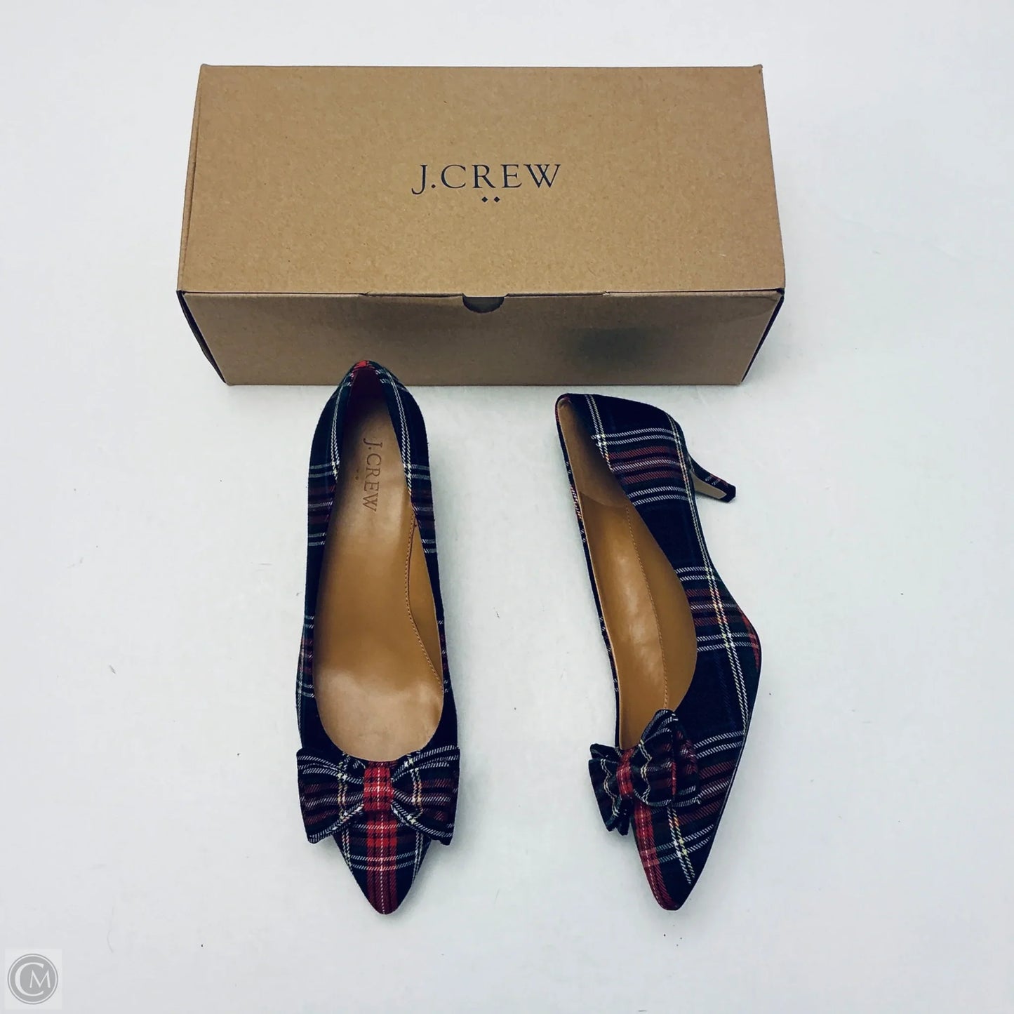 Shoes Heels Kitten By J. Crew In Plaid Pattern, Size: 9