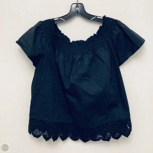 Top Short Sleeve By Who What Wear In Black, Size: Xl