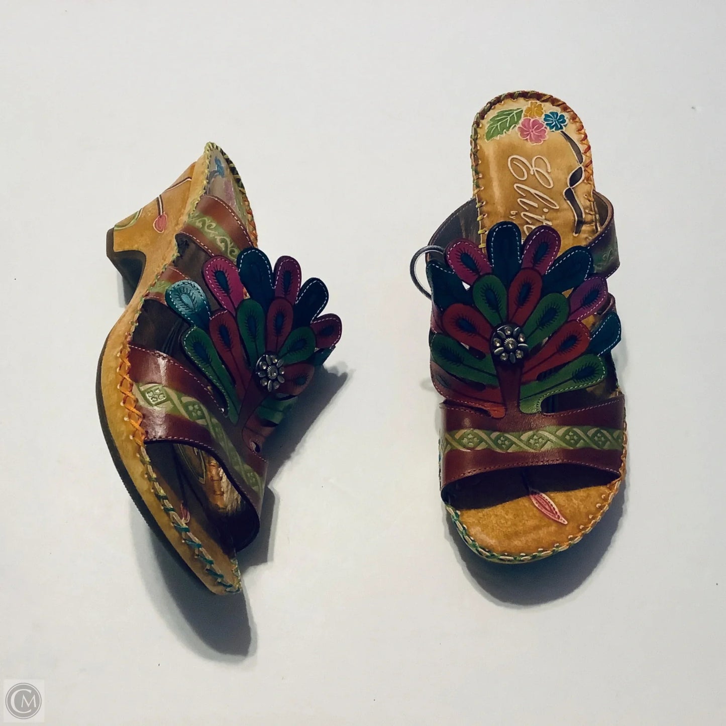 Shoes Heels Block By Clothes Mentor In Multi-colored, Size: 8