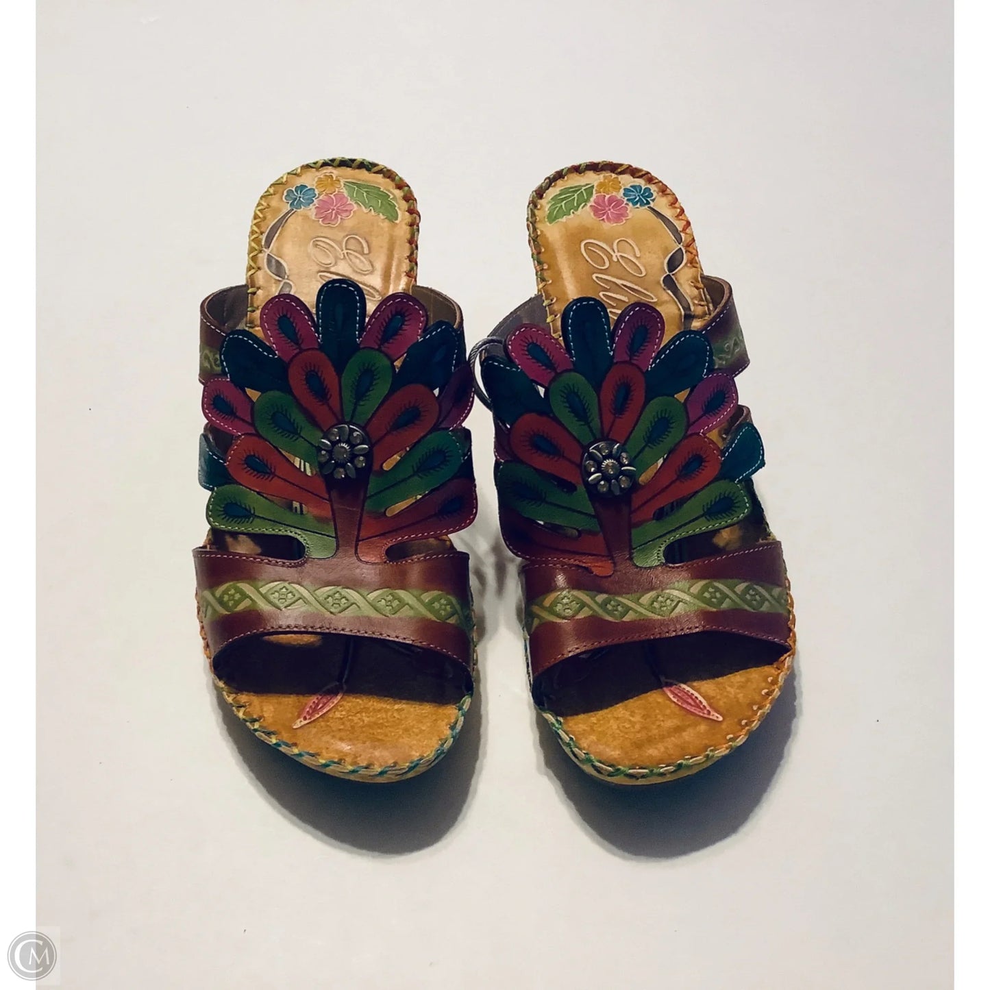 Shoes Heels Block By Clothes Mentor In Multi-colored, Size: 8
