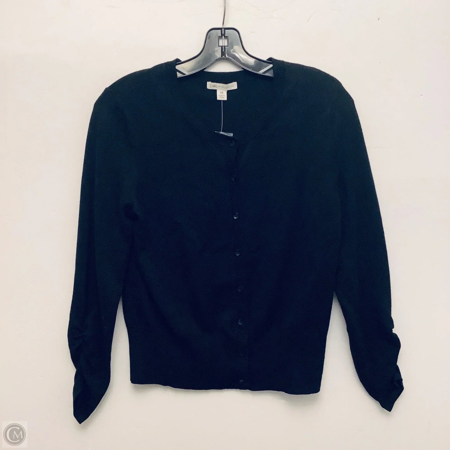 Sweater Cardigan By Cato In Black, Size: M
