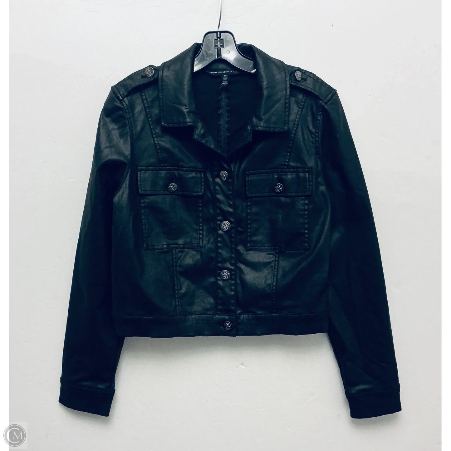 Jacket Moto By White House Black Market In Black, Size: M
