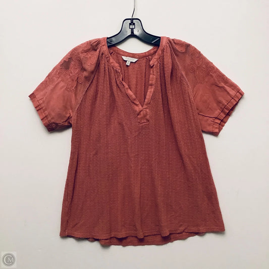 Top Short Sleeve By Lucky Brand In Pink, Size: S