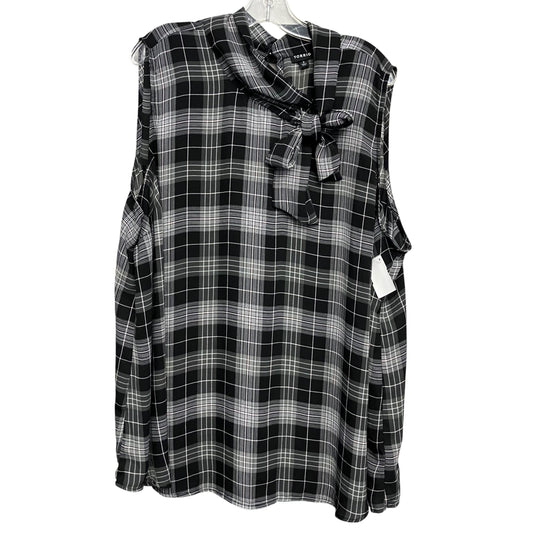 Top Sleeveless By Torrid In Plaid Pattern, Size:3X