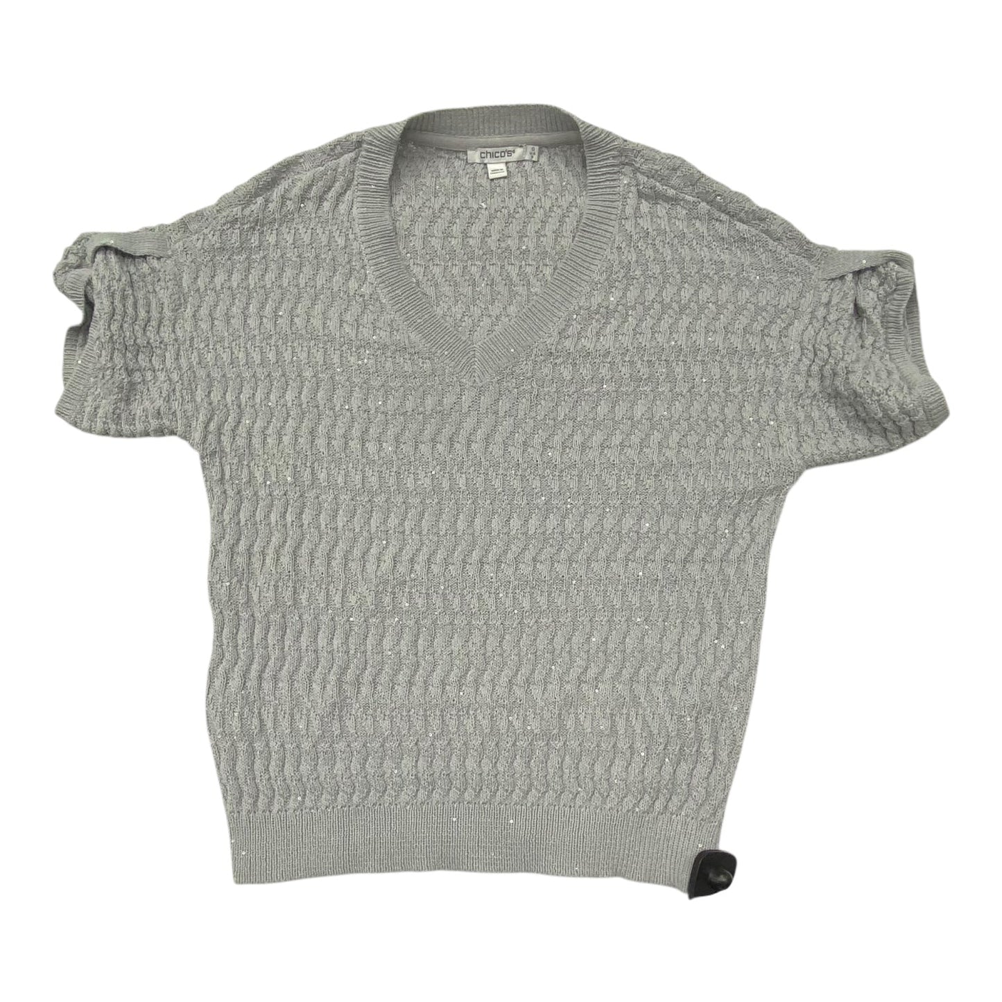 Sweater Ss By Chicos In Grey, Size:S