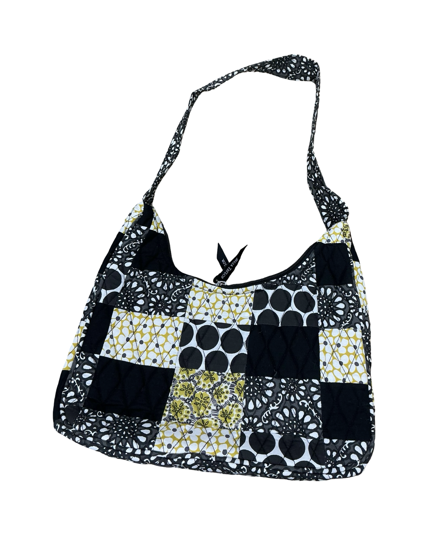 Handbag By Clothes Mentor In Black & Yellow, Size:Medium