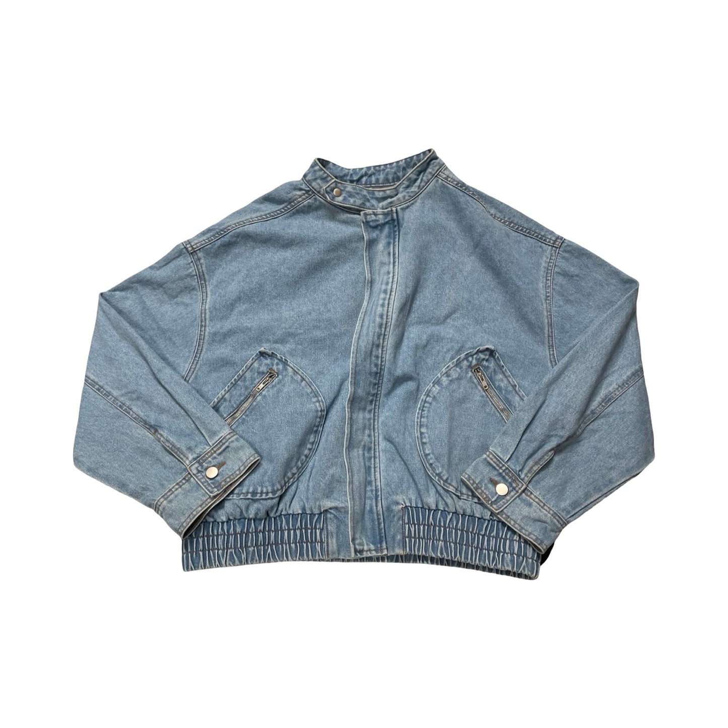 Jacket Denim By Miou Muse In Blue Denim, Size:M