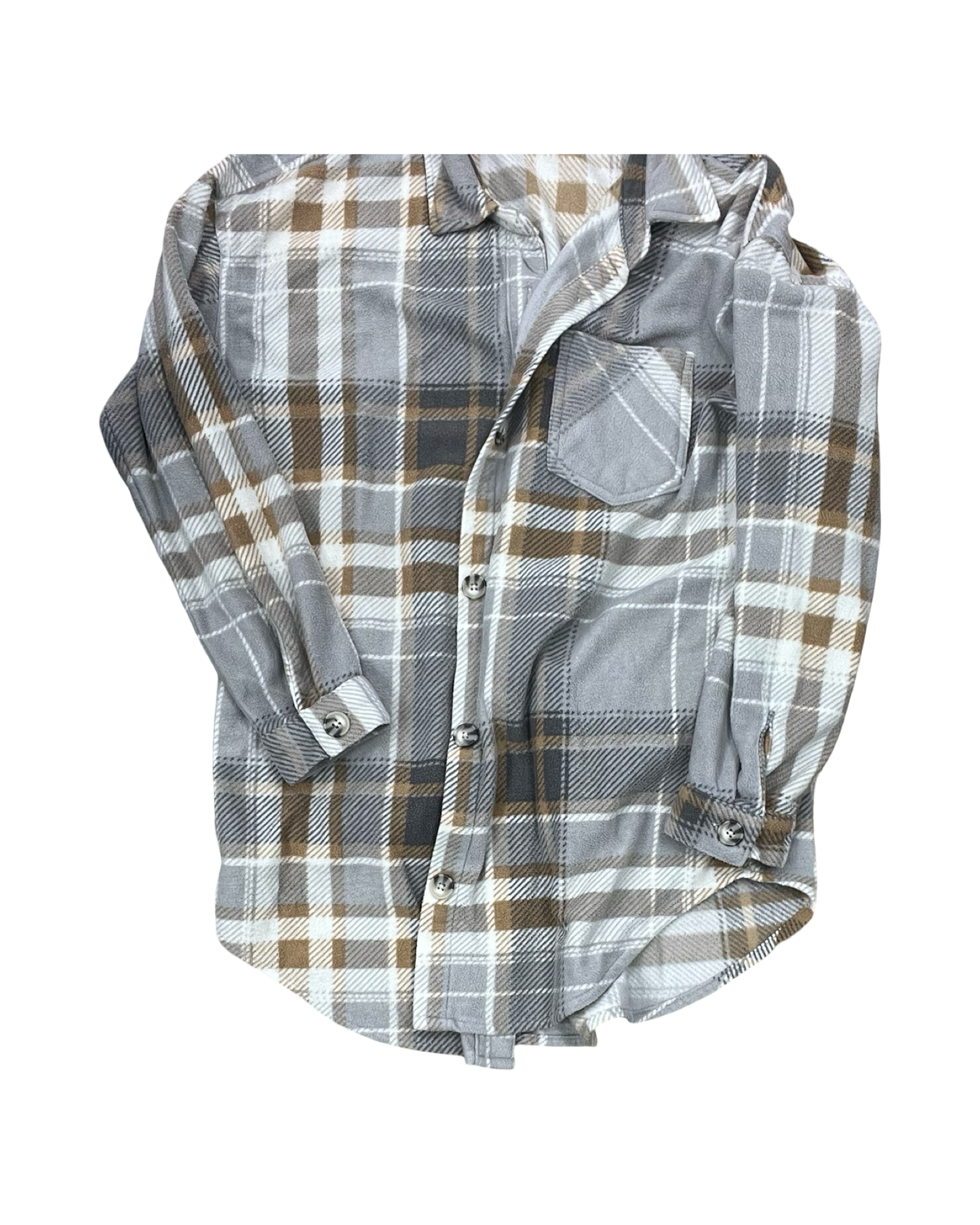 Jacket Shirt By Maurices In Grey, Size:M