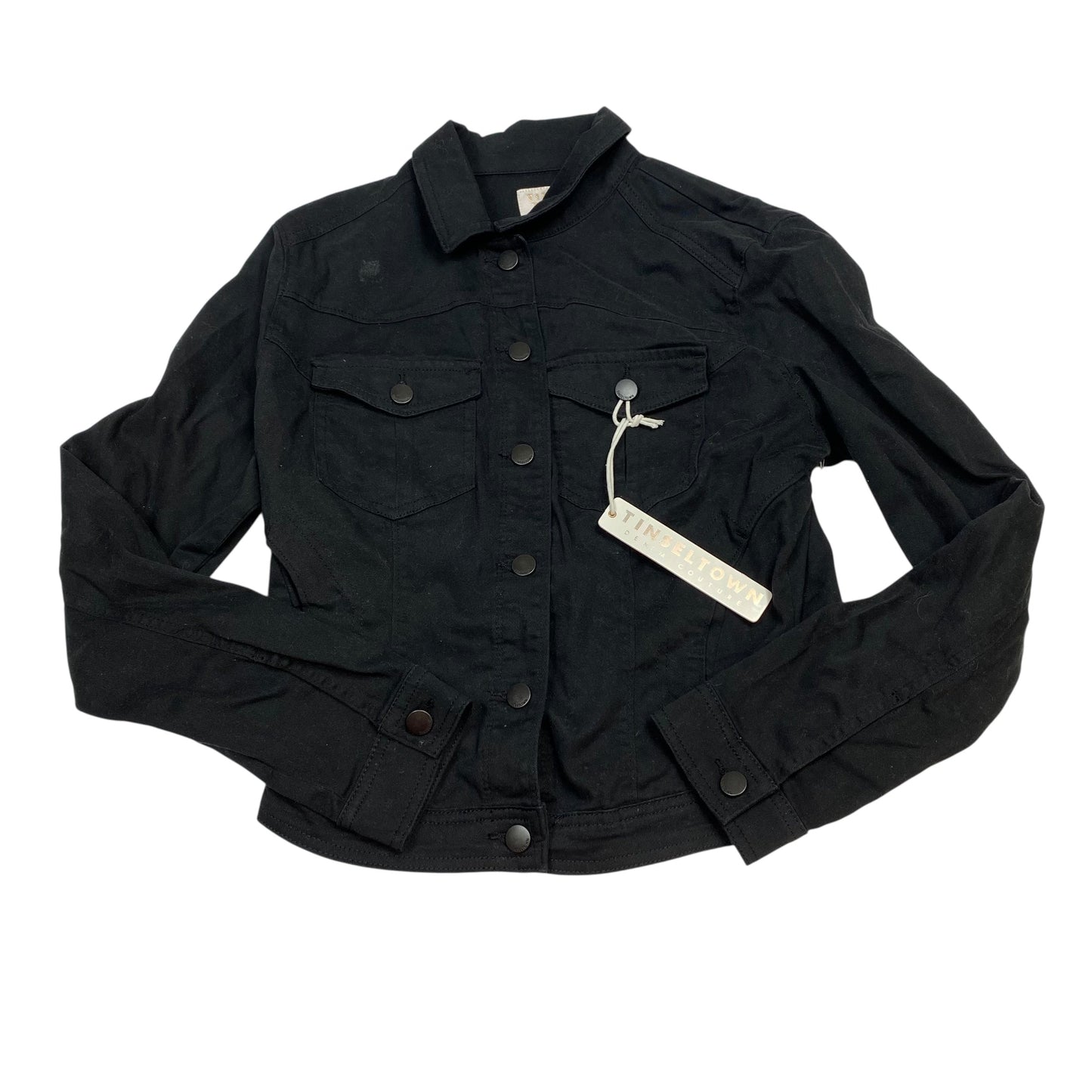 Jacket Denim By Tinsel Town In Black, Size:Xl