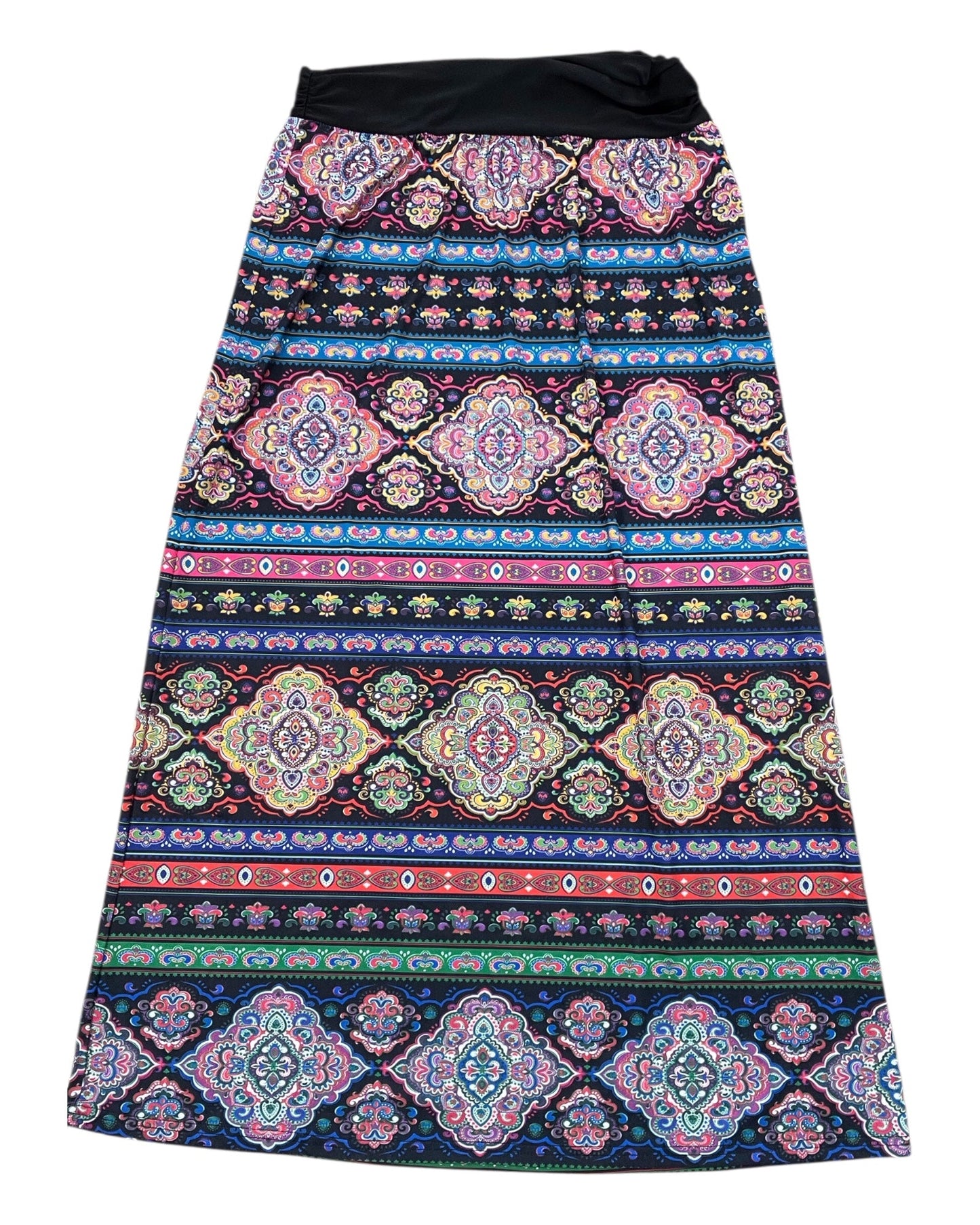 Skirt Maxi By Lily In Black & Blue, Size:L