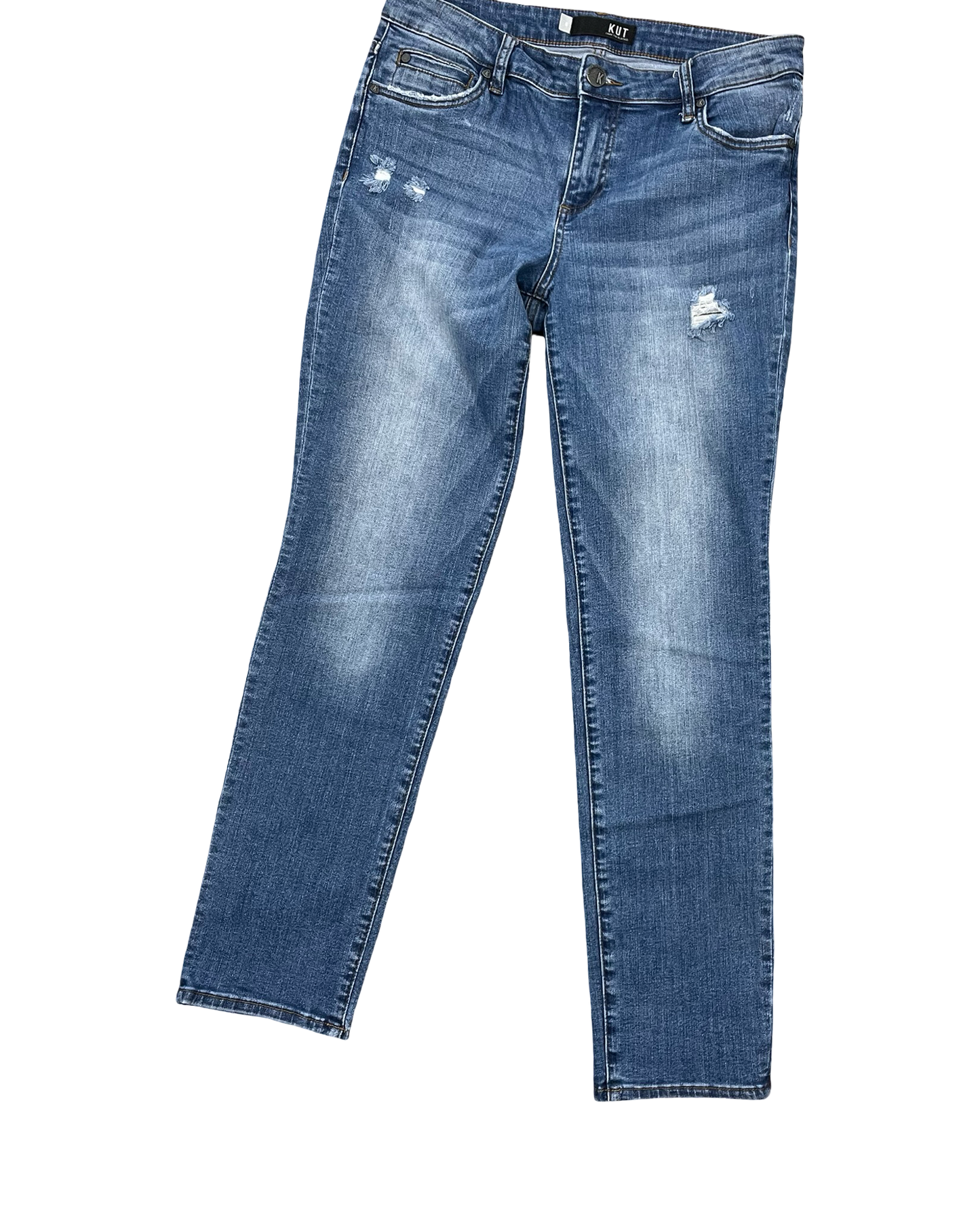 Jeans Straight By Kut In Blue Denim, Size:6