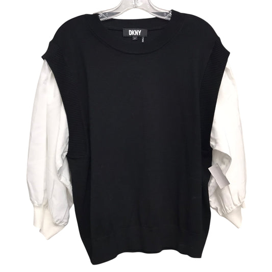 Top Ls By Dkny In Black & White, Size:Xl