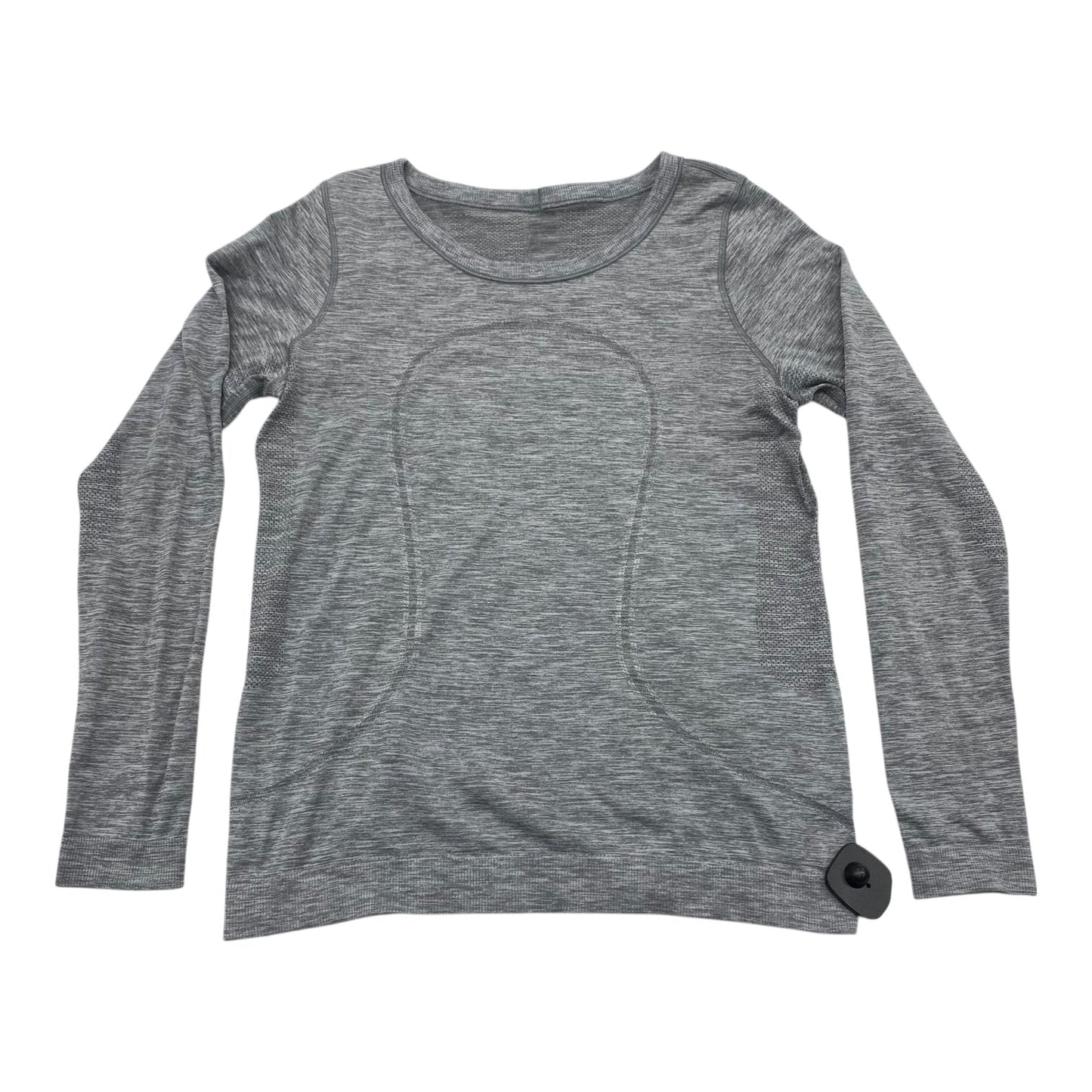 Athletic Top Ls Collar By Lululemon In Grey, Size:M