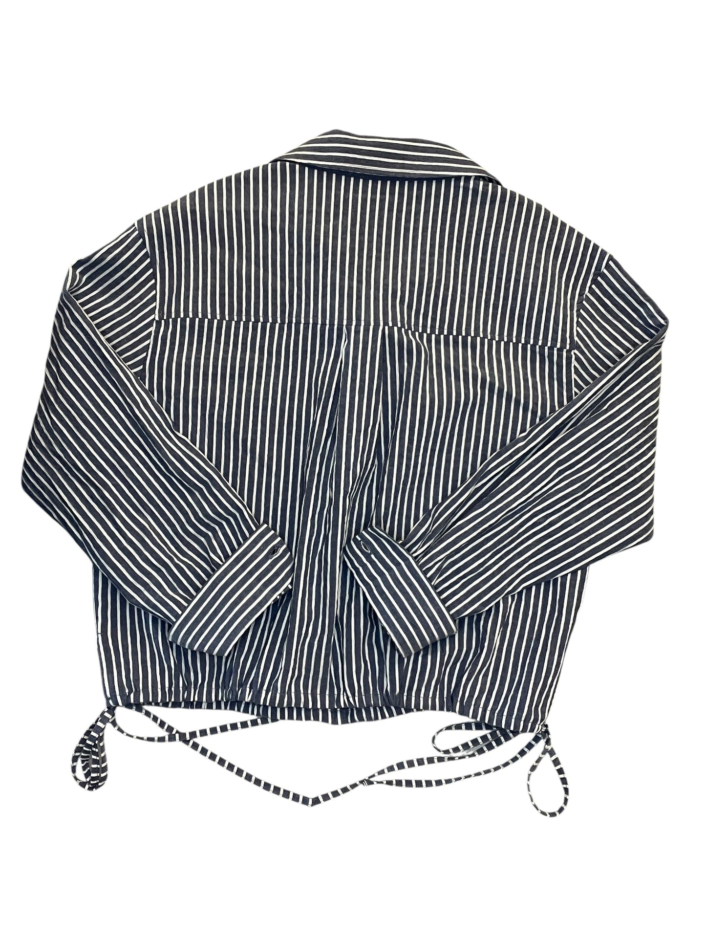 Blouse Ls By Evereve In Striped Pattern, Size:Xs