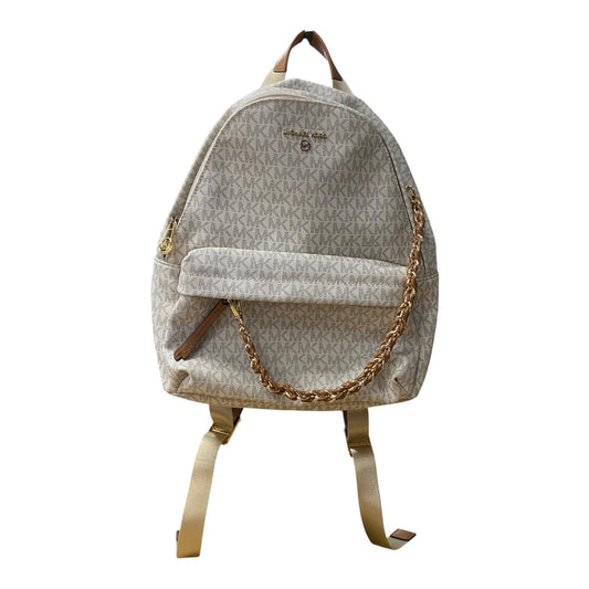 Backpack Designer By Michael Kors In Cream & Tan, Size:Medium