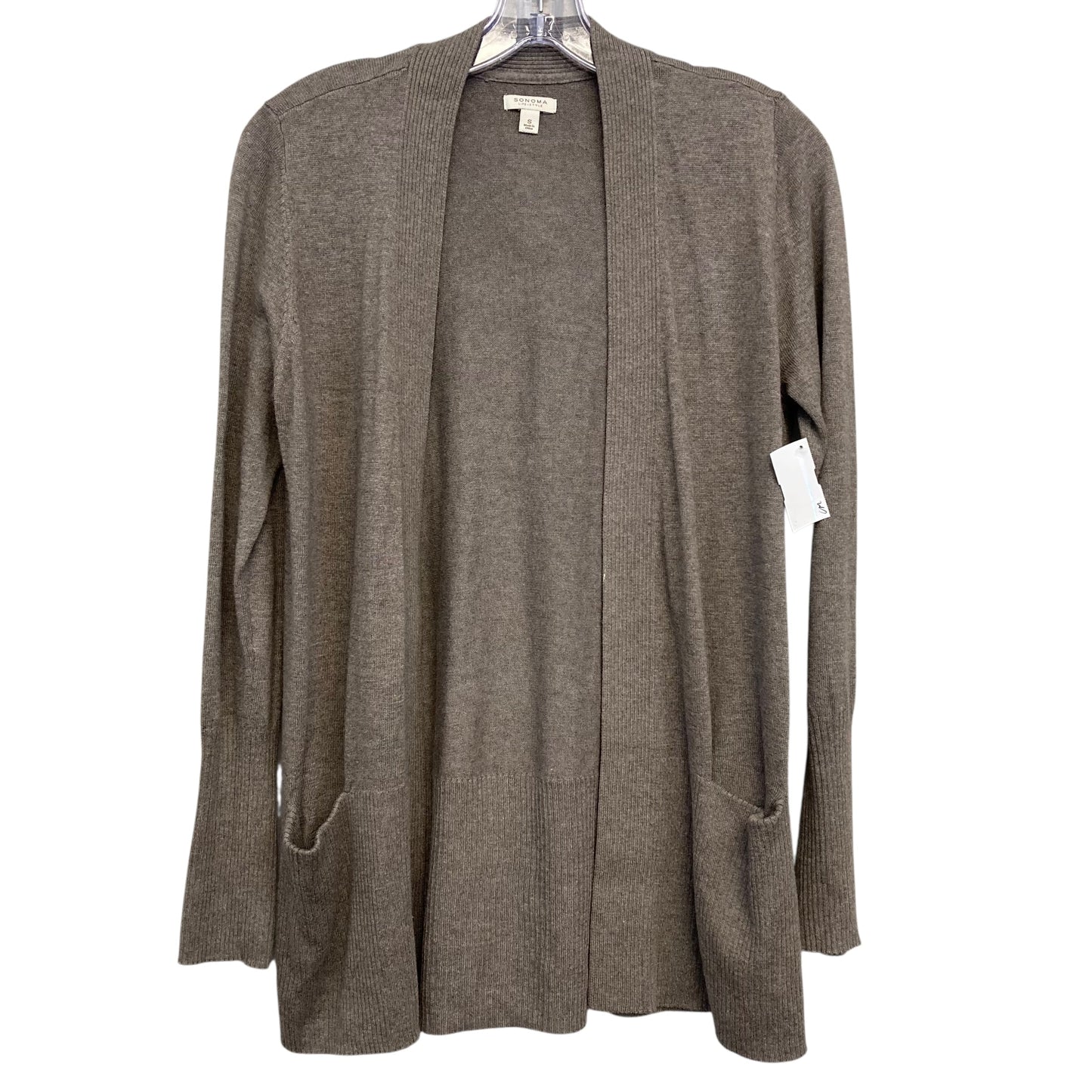 Sweater Cardigan By Sonoma In Tan, Size:S