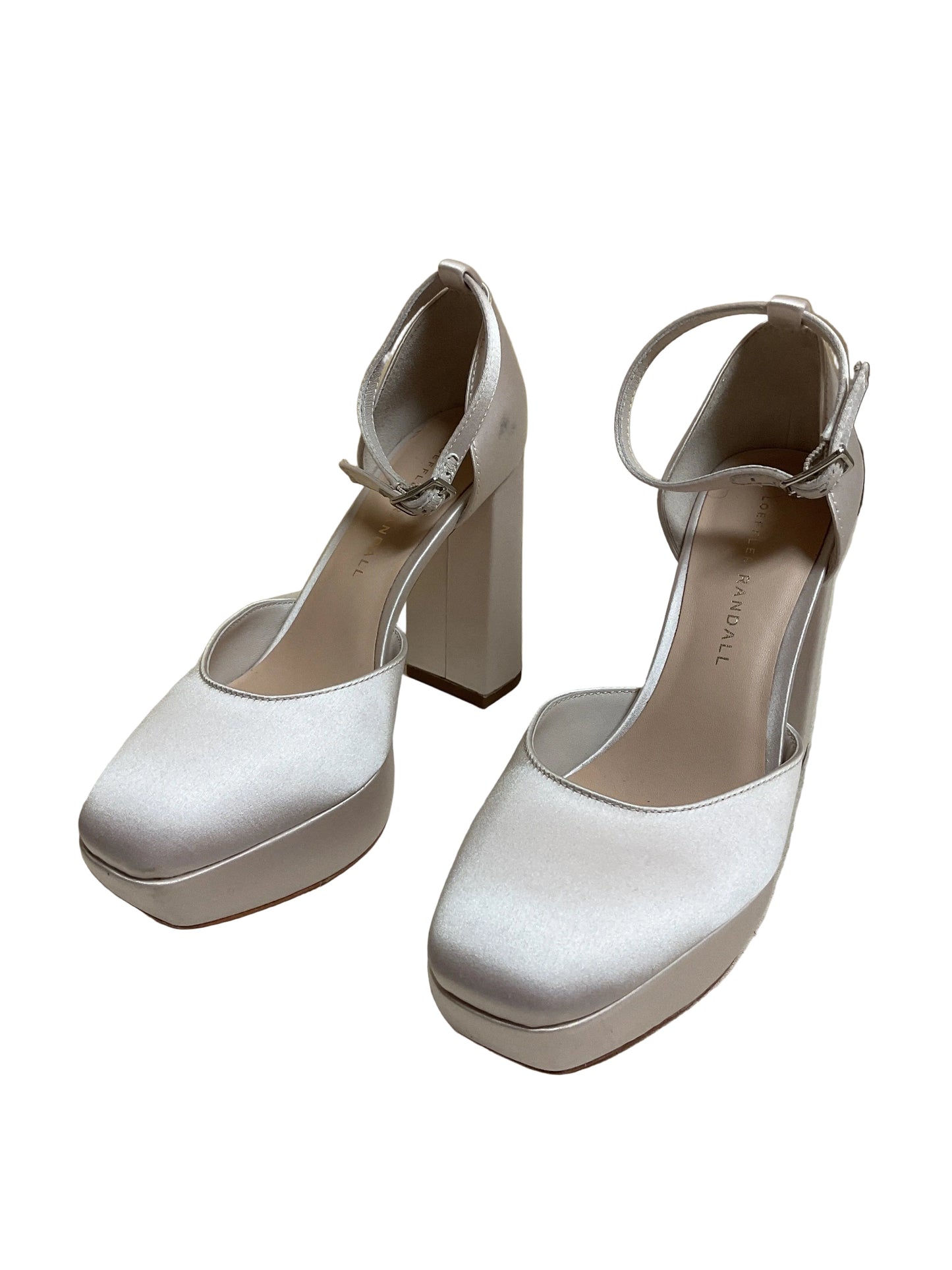Shoes Heels Block By Loeffler Randall In Cream, Size:5.5