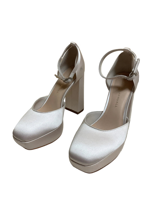 Shoes Heels Block By Loeffler Randall In Cream, Size:5.5