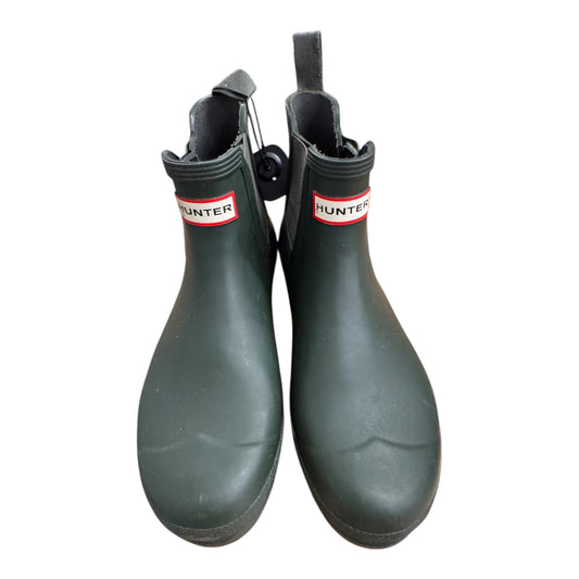 Boots Rain By Hunter In Green, Size:10