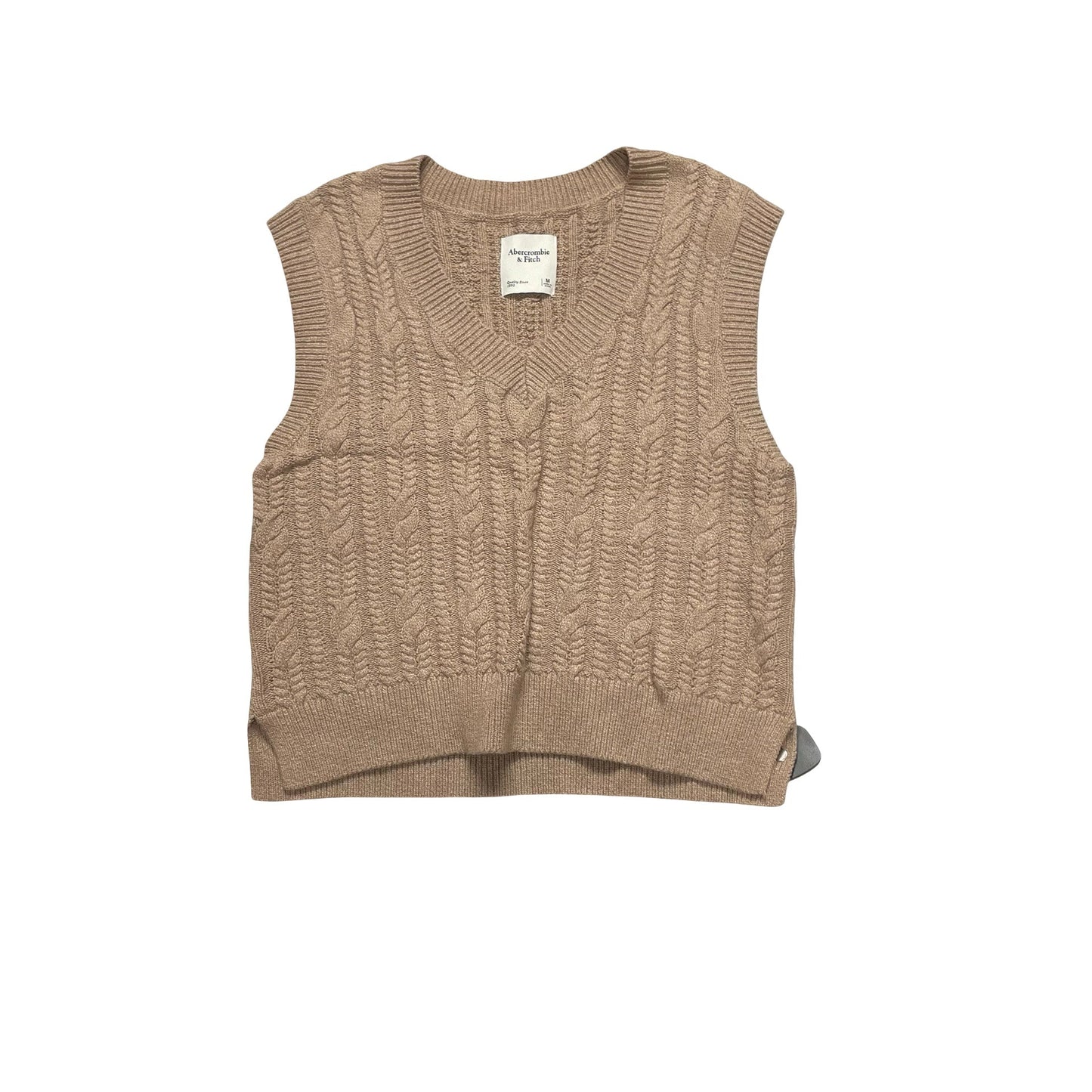 Vest Sweater By Abercrombie And Fitch In Brown, Size:M