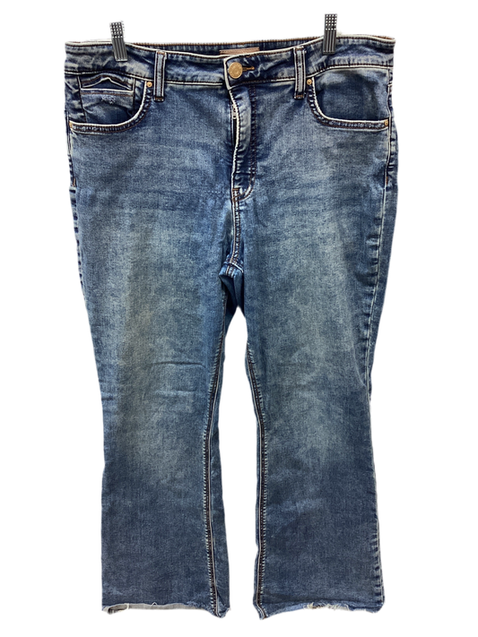 Jeans Flared By Kut In Blue Denim, Size:12