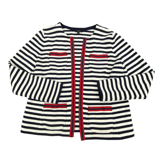 Sweater Cardigan By Talbots In Striped Pattern, Size:Sp