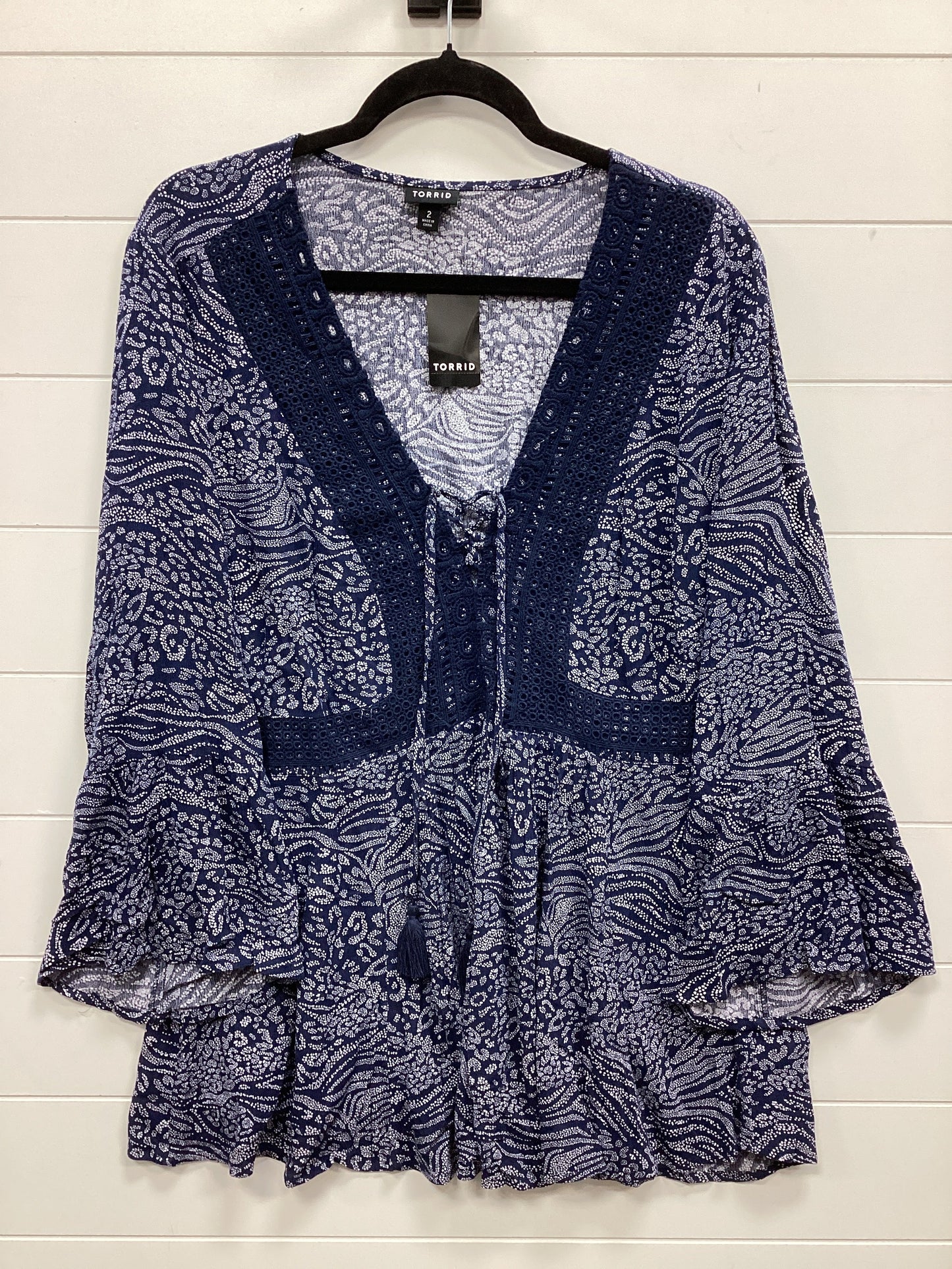Top Ls By Torrid In Navy, Size:2X