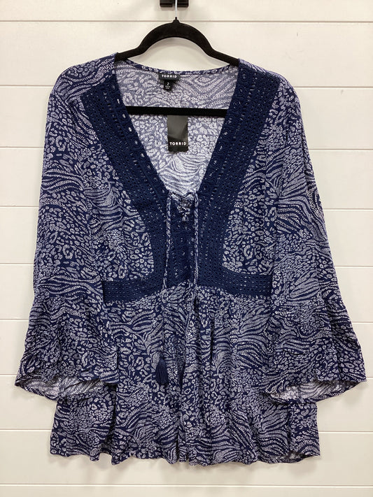 Top Ls By Torrid In Navy, Size:2X