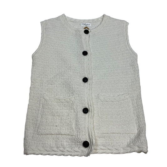 Vest Sweater By Vestique In Cream, Size:M