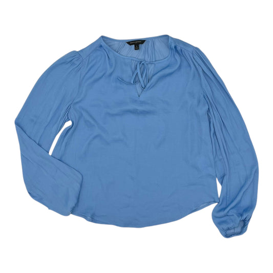 Blouse Ls By Banana Republic In Blue, Size:S