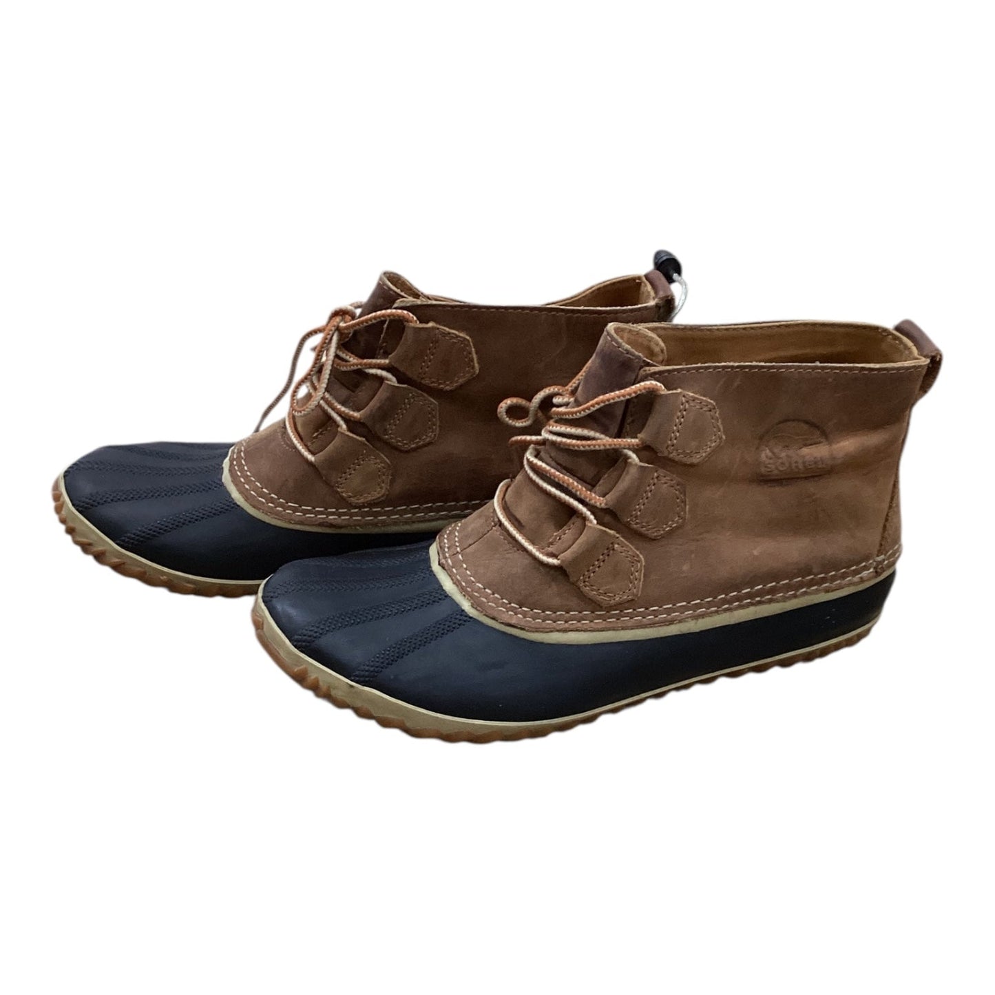 Boots Rain By Sorel In Black & Brown, Size:10