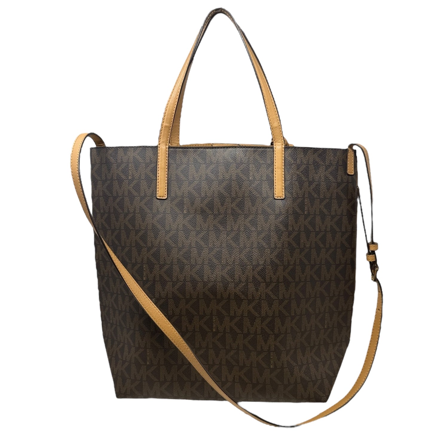 Hayley Signature Canvas Convertible Tote Designer By Michael Kors, Size: Large