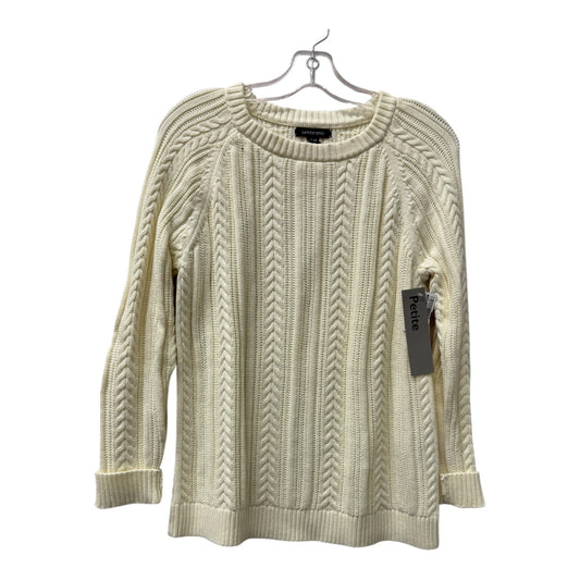 Sweater By Lands End In Ivory, Size:Mp