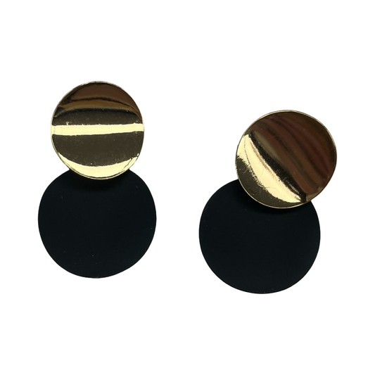 Earrings Dangle/Drop By Clothes Mentor In Black & Gold