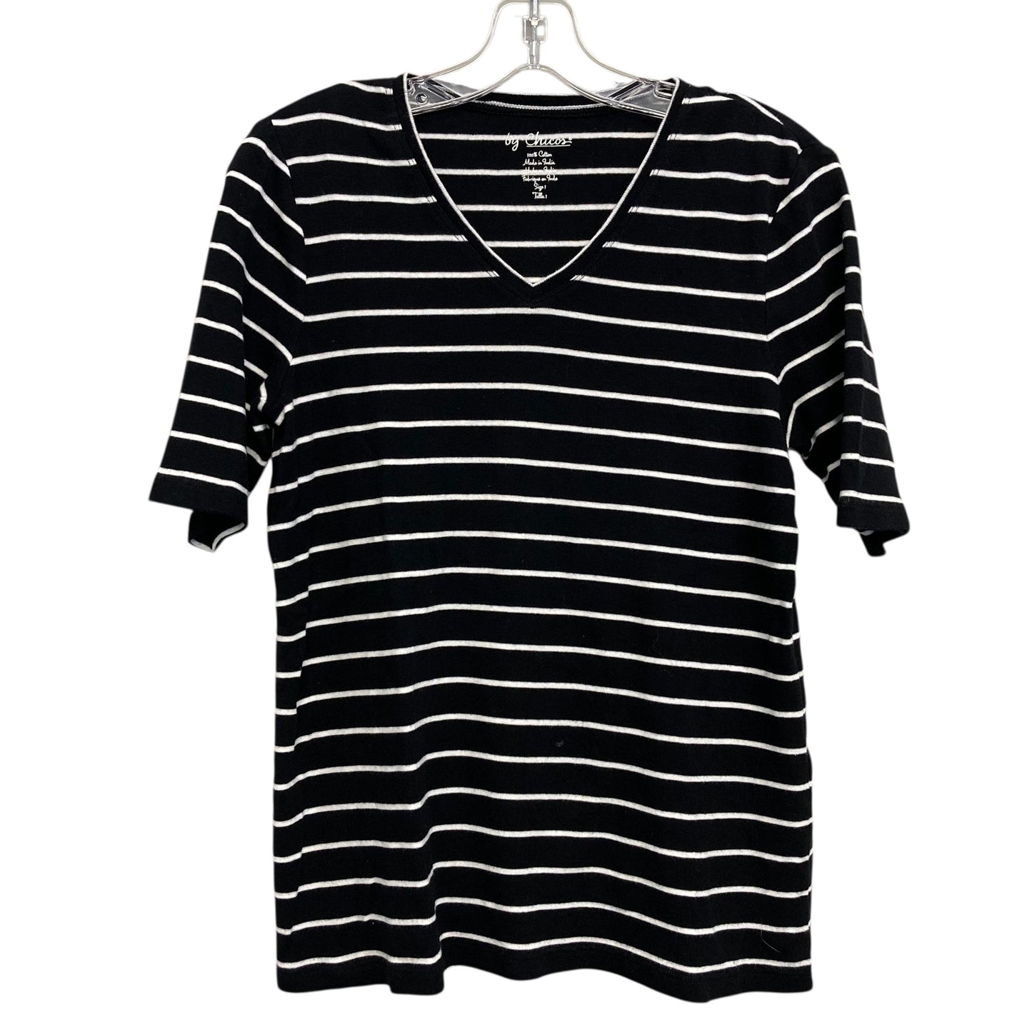 Top Ss Basic By Chicos In Striped Pattern, Size:M