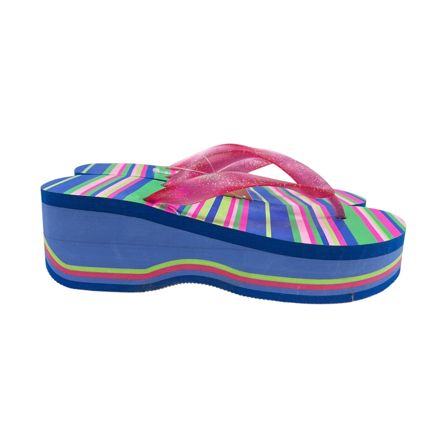 SANDALS FLIP FLOPS by CHARLOTTE In BLUE, Size: 8