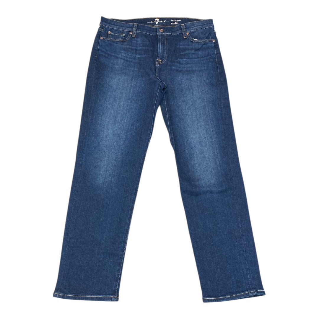Jeans Boyfriend By 7 For All Mankind In Blue Denim, Size:14