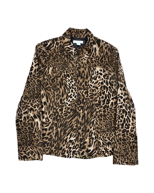 Blazer By Dressbarn In Animal Print, Size:M