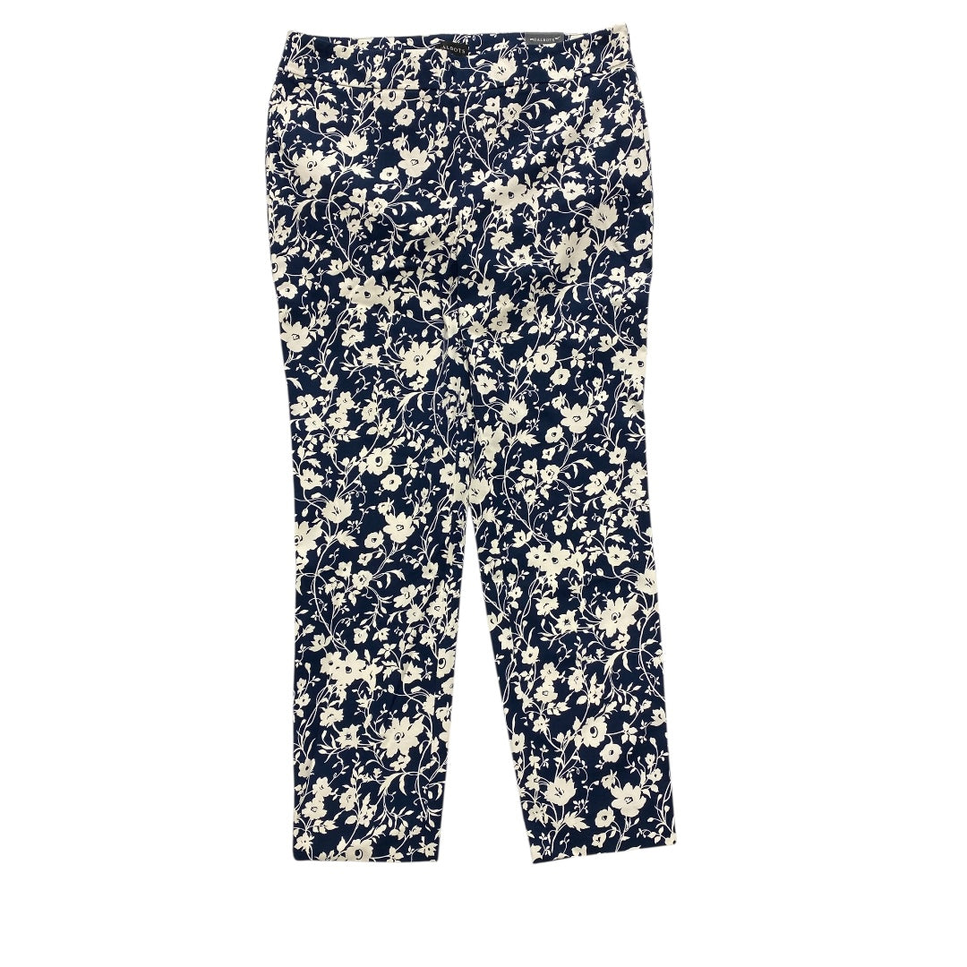 Pants Dress By Talbots In Blue & White, Size:12