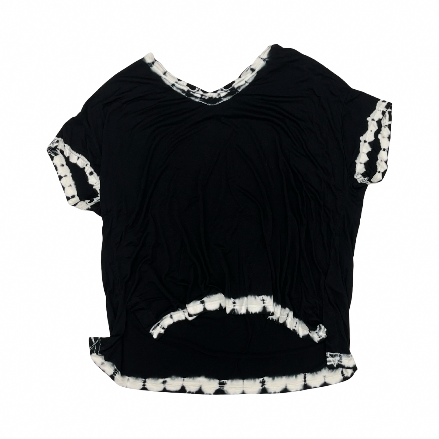 Blouse Ss By Cable And Gauge In Black, Size:2X