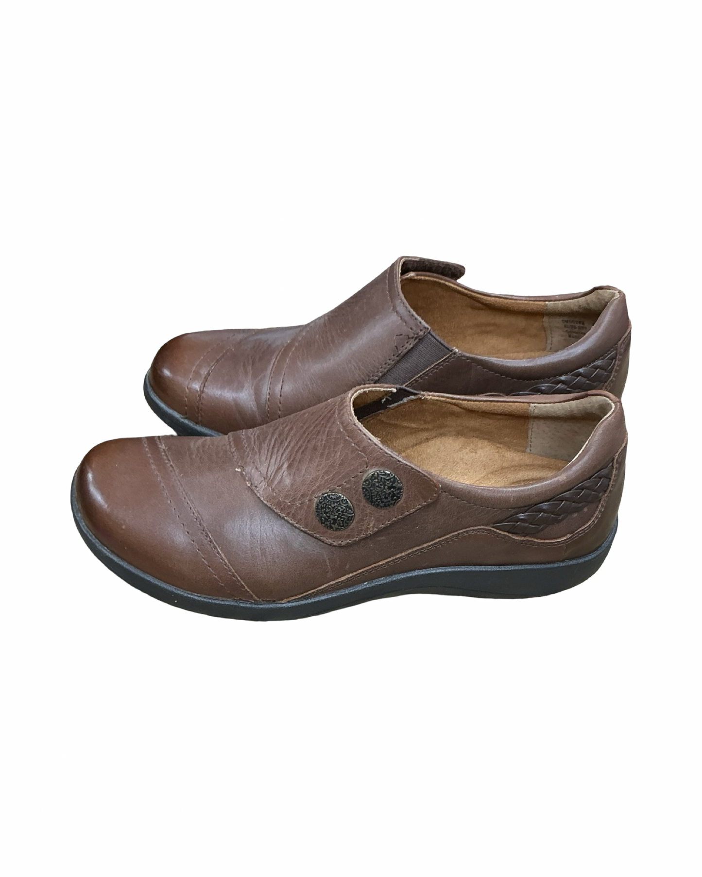 Shoes Flats By Aetrex In Brown, Size:7.5